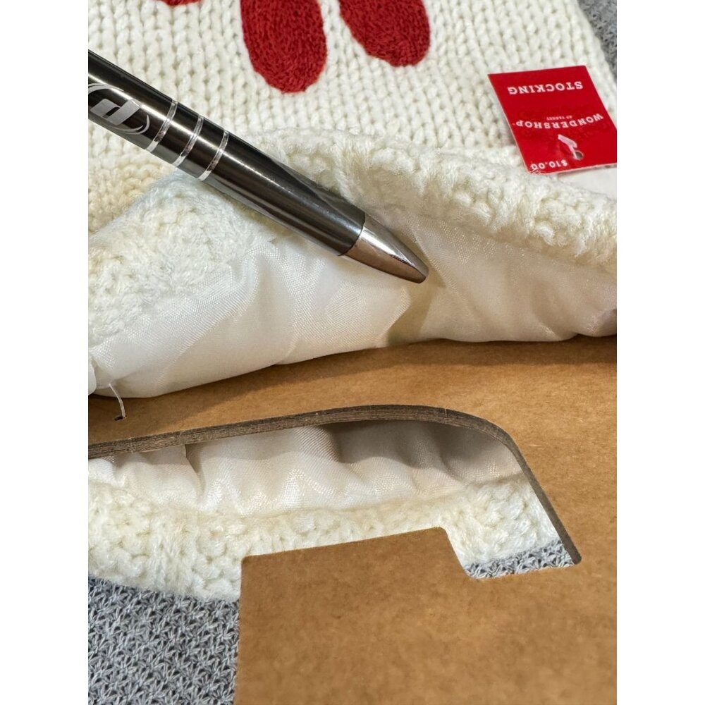 Wondershop Knit Pet Christmas Stocking 18" Red Paw Print Hanging Loop NEW - Picture 4 of 8